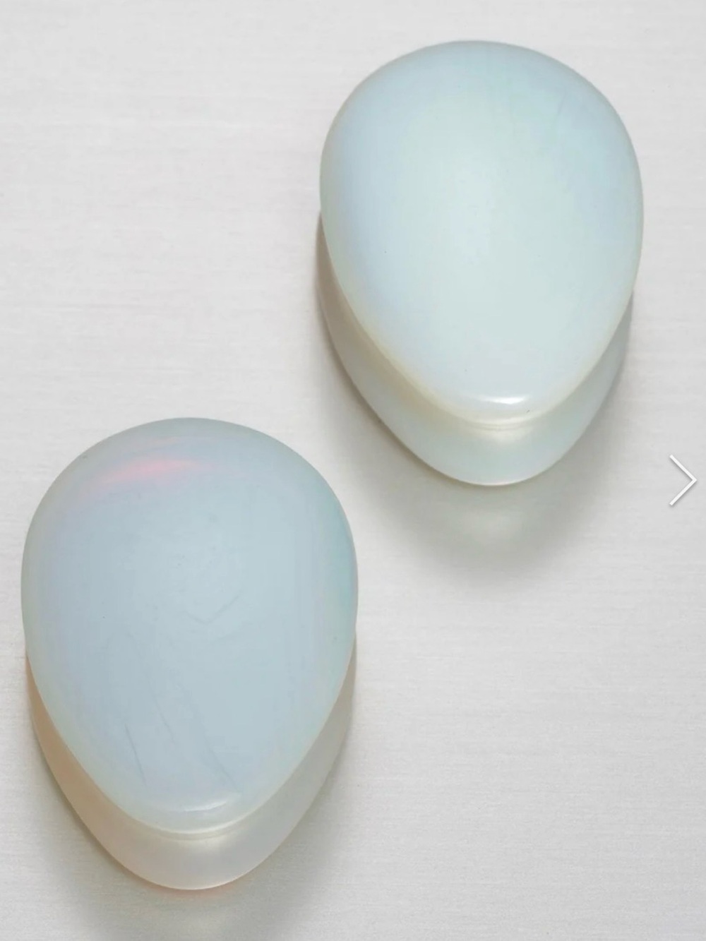 NEW Pierced Nation Organic Opal White Stone Gauges 3/4 19mm